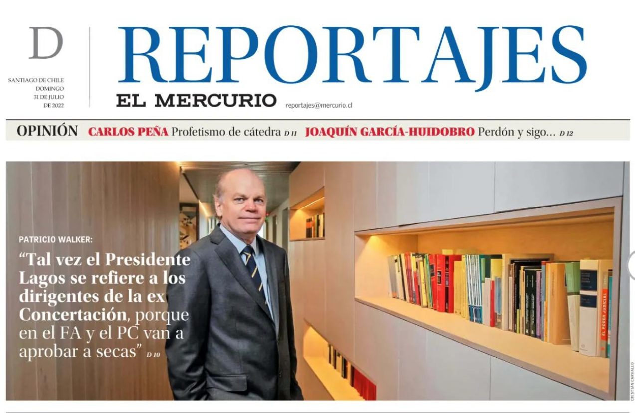 PATRICIO WALKER, EXPRESIDENTE DEL SENADO: “Los que queremos una nueva y buena Constitución tenemos más opciones con el Rechazo”